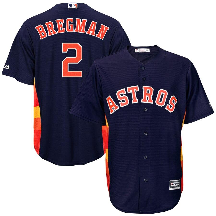 Alex Bregman 2 Houston Astros Home Official Cool Base Player Athletic Shirt