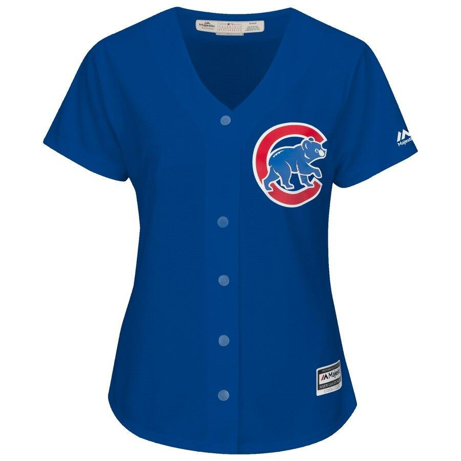 Women's Chicago Cubs Javier Baez  White Cool Base Player Jersey