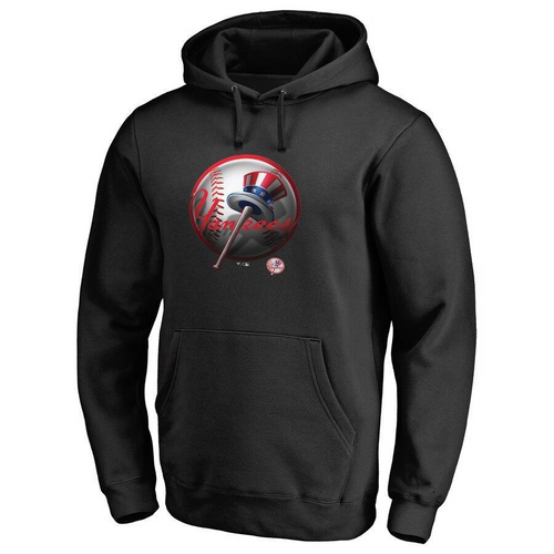 #33 BIRD Men's New York Yankees Fanatics Branded Black Personalized Midnight Mascot Pullover Hoodie