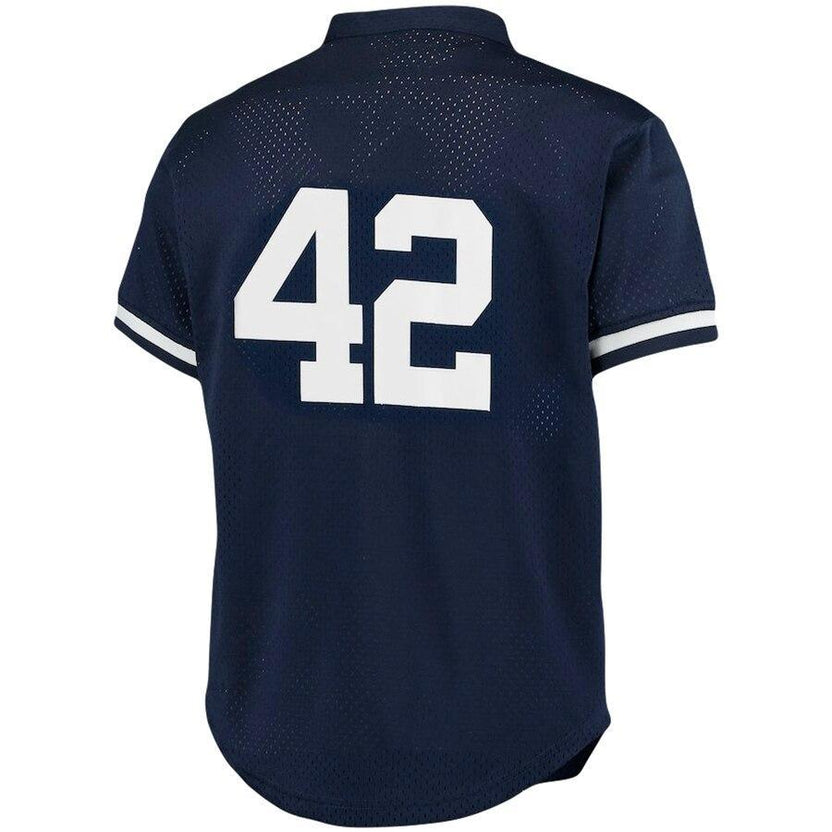 Men's New York City   Navy Cooperstown Collection Big & Tall Mesh Batting Practice Jersey