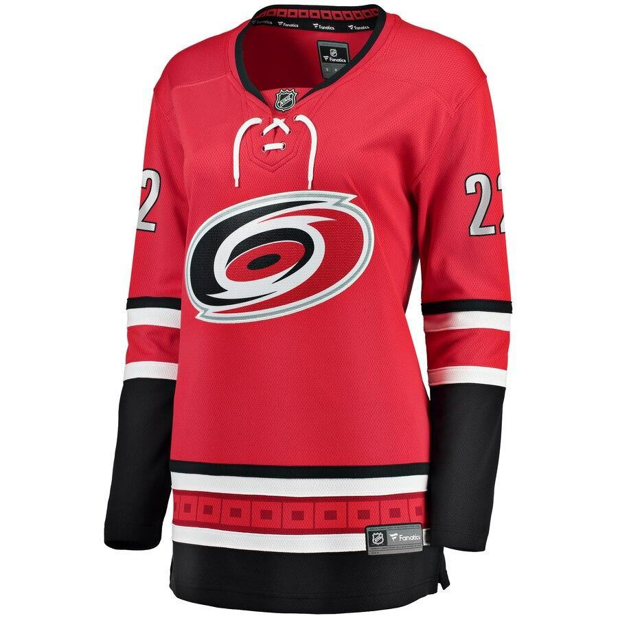 Brett Pesce Carolina Hurricanes Branded Women's Home Breakaway Player Jersey – Red