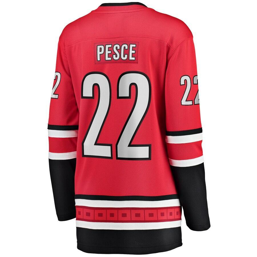 Brett Pesce Carolina Hurricanes Branded Women's Home Breakaway Player Jersey – Red