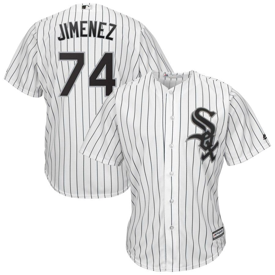 Eloy Jimenez 74 Chicago White Sox Home Cool Base Player Replica Jersey – White/Black