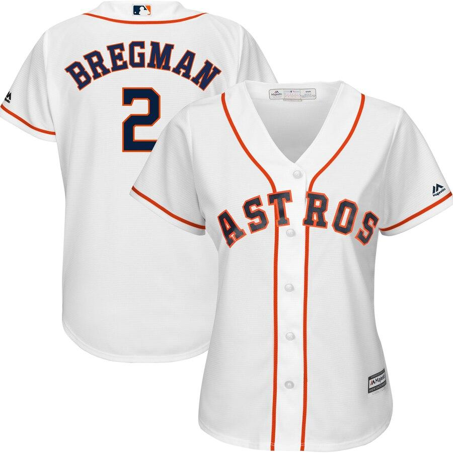 Alex Bregman 2 Houston Astros Women's White Home Cool Base Player Jersey