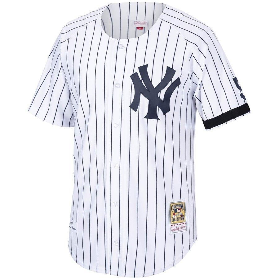 New York City White/Navy Home 1999 Cooperstown Collection Authentic Jersey