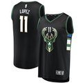 Brook Lopez Milwaukee Bucks Fast Break Replica Jersey - Statement Edition - Black