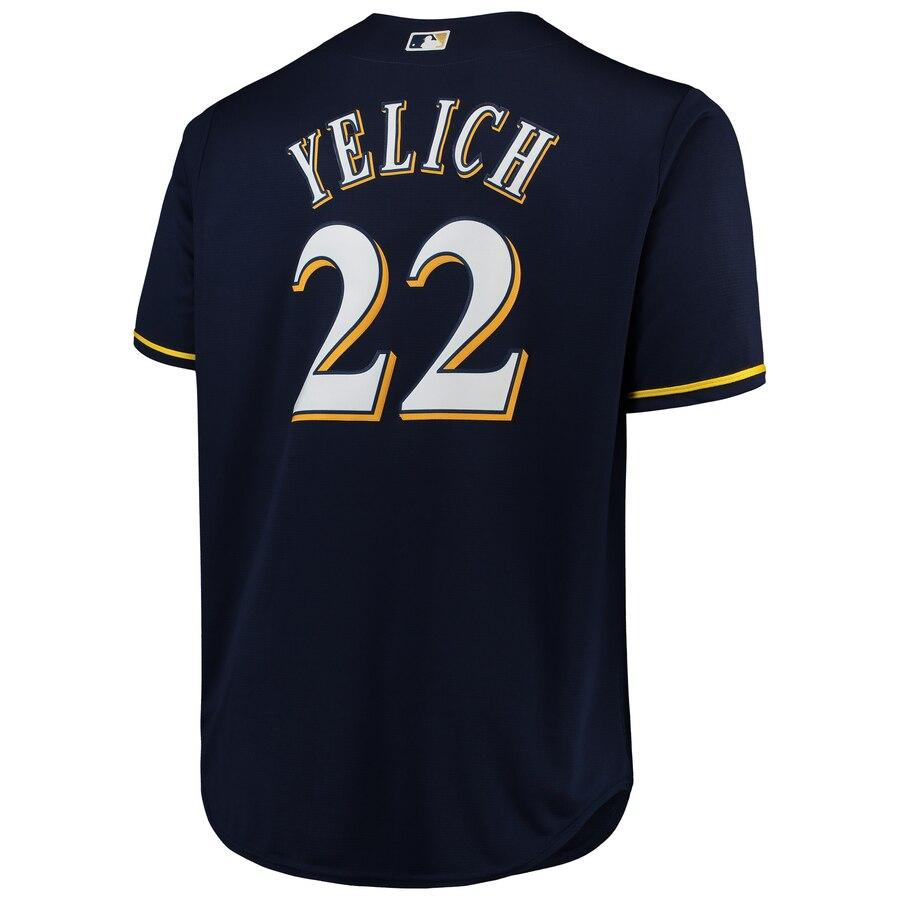 Christian Yelich Milwaukee Brewers Big & Tall Home Cool Base Player Jersey