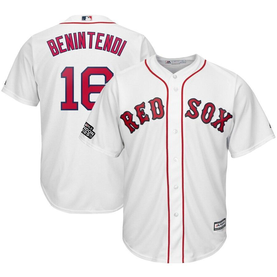 Andrew Benintendi 16 Boston Red Sox White  London Series Cool Base Player Jersey