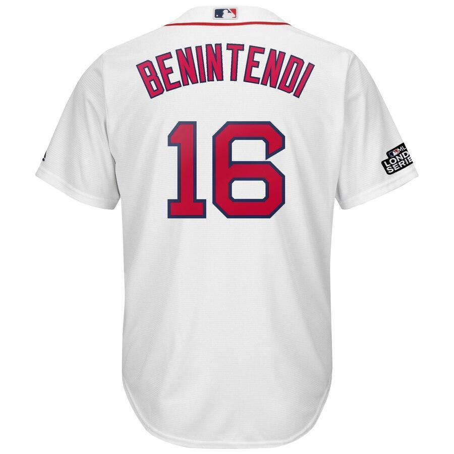 Andrew Benintendi 16 Boston Red Sox White  London Series Cool Base Player Jersey