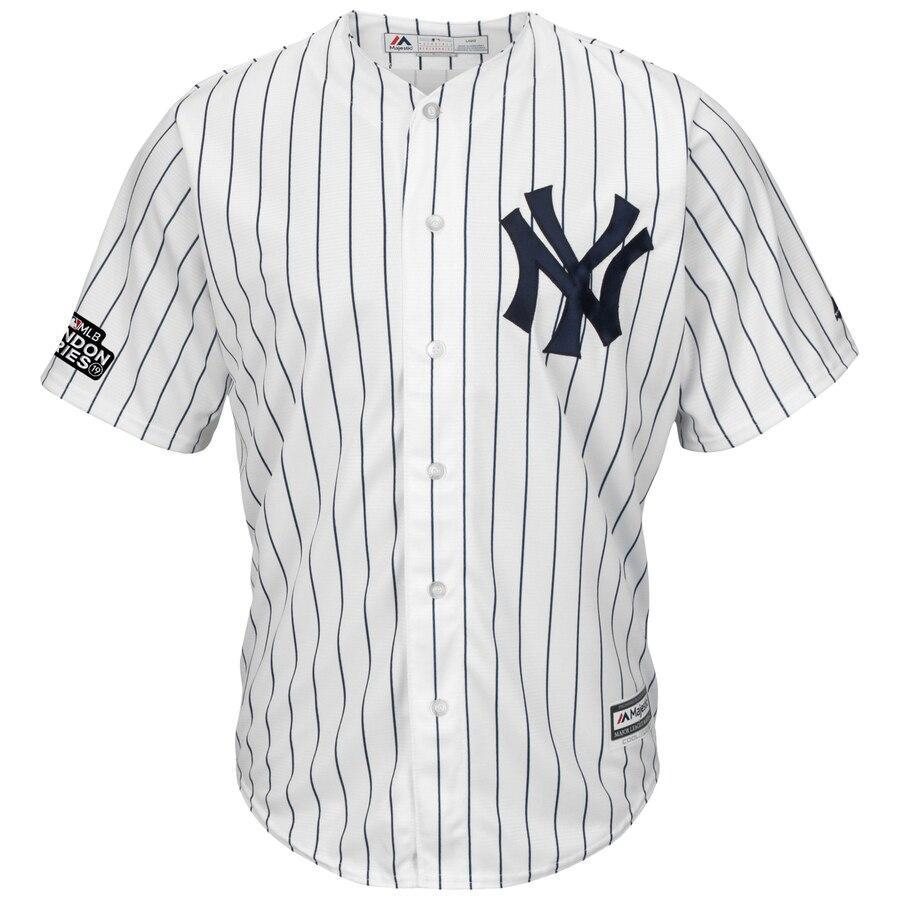 Gary Sanchez 24 New York City White/Navy 2019 London Series Cool Base Player Jersey