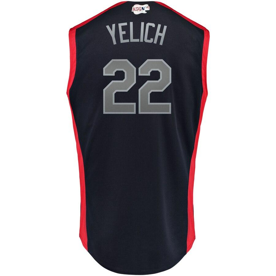 Christian Yelich 22 National League Navy  MLB All-Star Game Workout Player Jersey