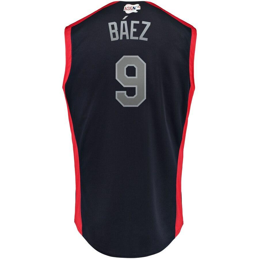 Men's National League Javier Báez  Navy   All-Star Game Workout Player Jersey