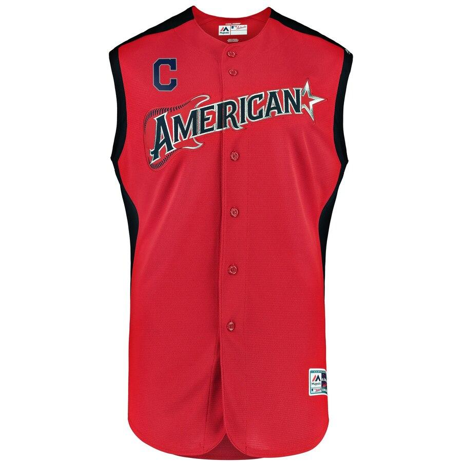 Francisco Lindor 12 American League Red 2019 MLB All-Star Game Workout Player Jersey