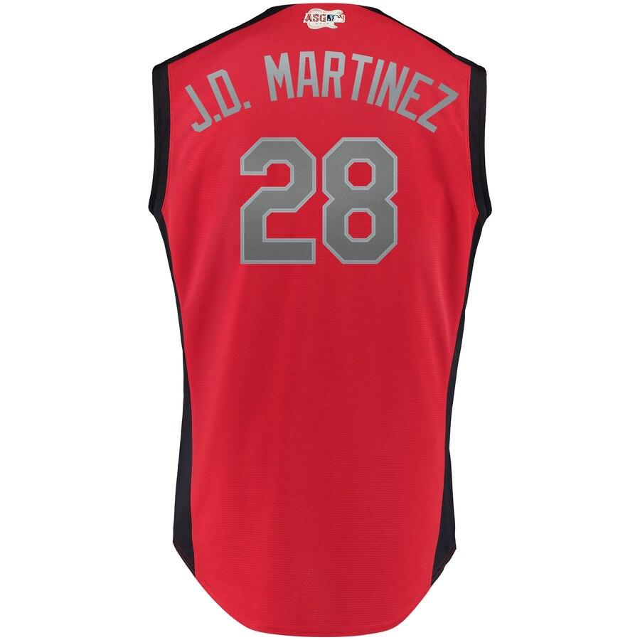 J.D. Martinez 28 American League Red  MLB All-Star Game Workout Player Jersey