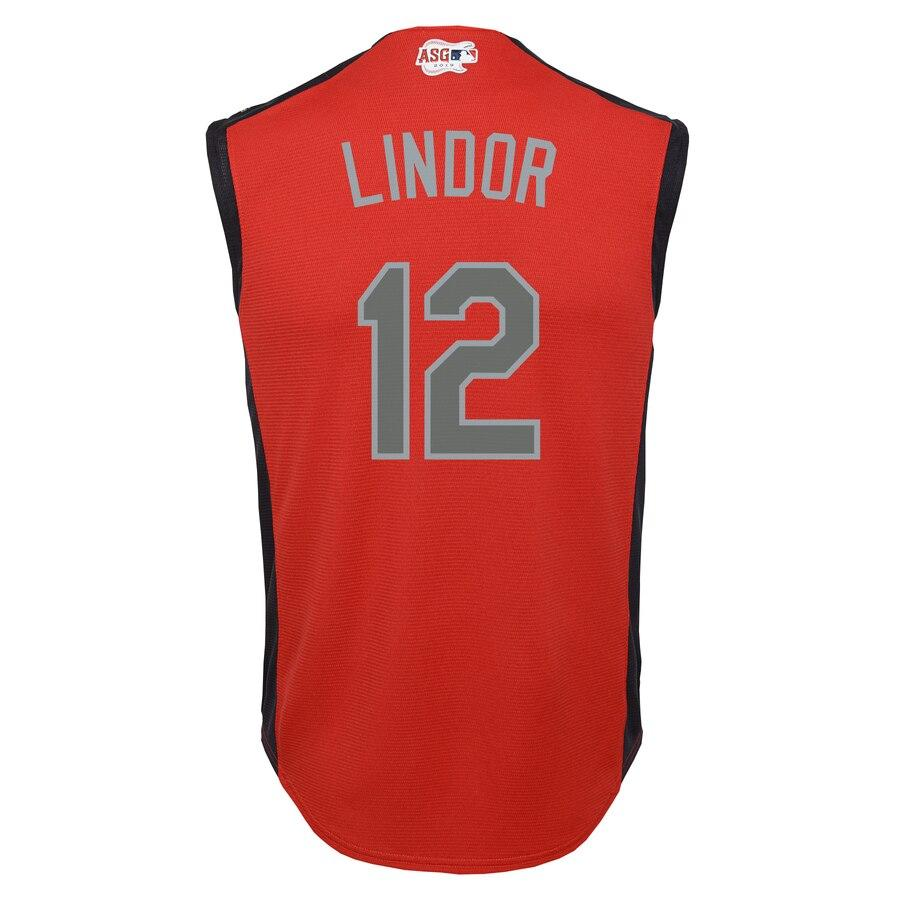 Francisco Lindor 12 American League Youth Red  MLB All-Star Game Player Jersey