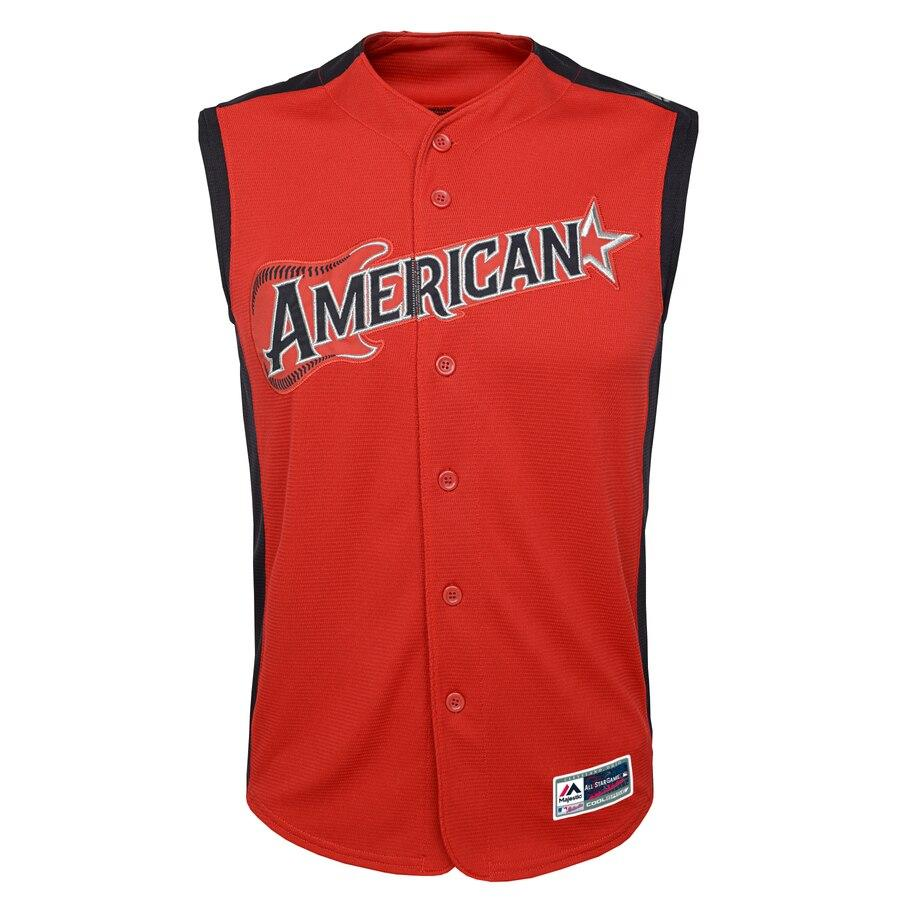 Mike Trout 27 American League Youth Red  MLB All-Star Game Player Jersey