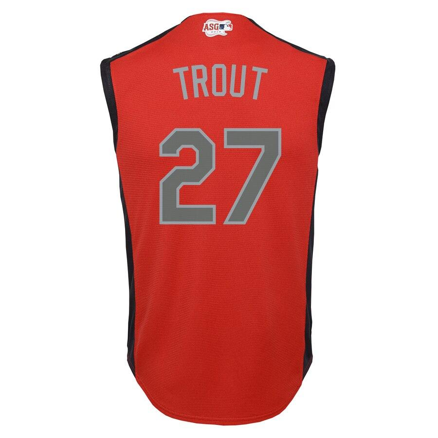 Mike Trout 27 American League Youth Red  MLB All-Star Game Player Jersey
