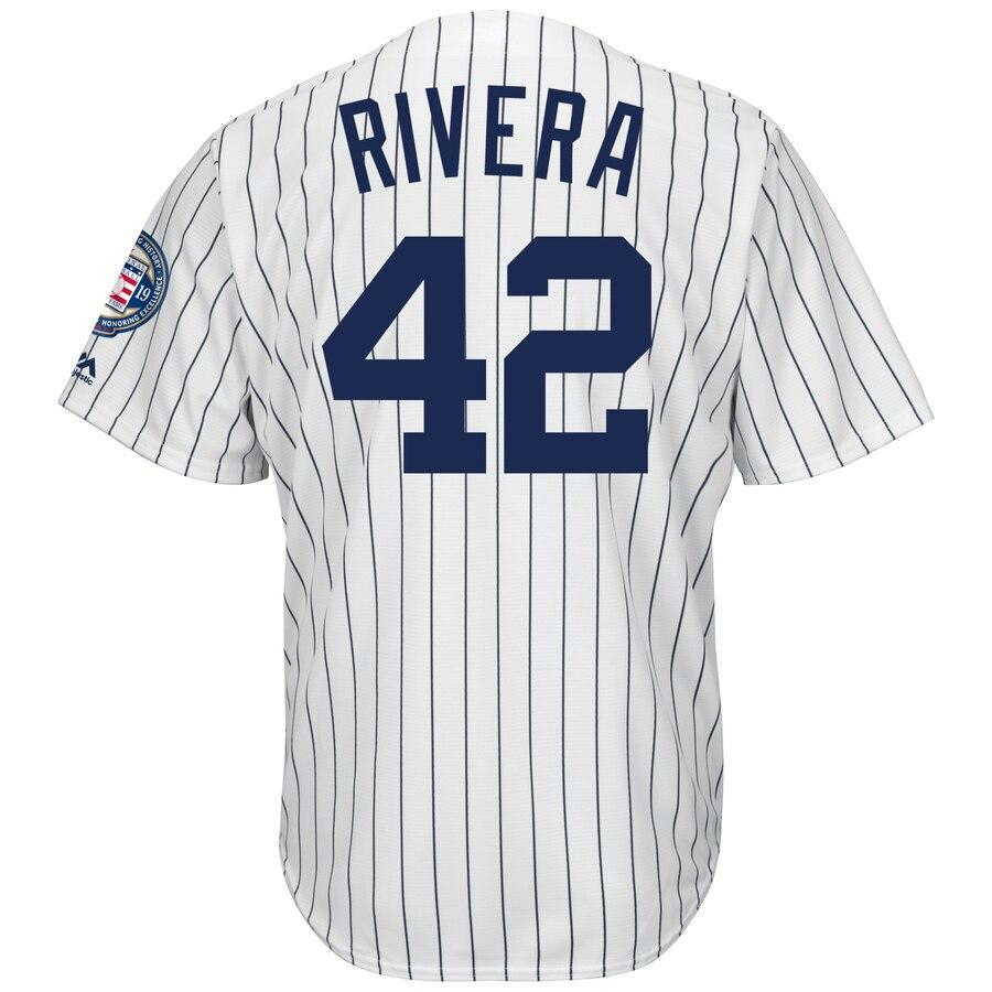 42 New York City White/Navy 2019 Hall of Fame Patch Cool Base Player Jersey