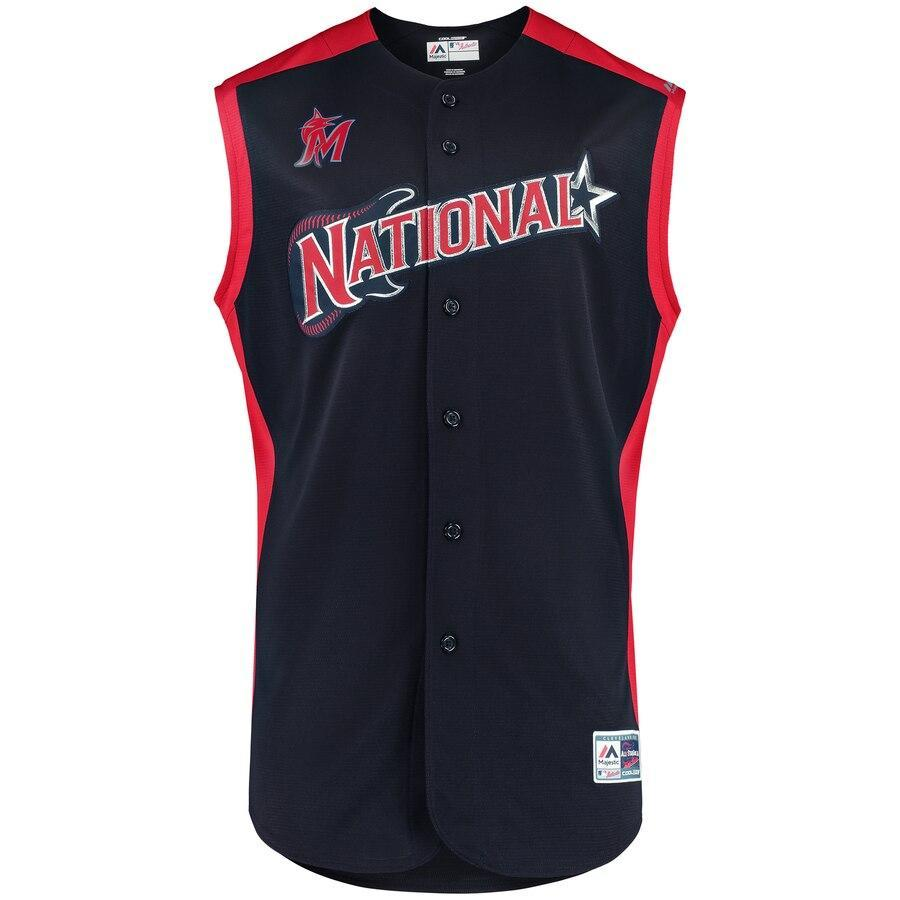 Sandy Alcantara 22 National League Navy/Red 2019 MLB All-Star Game Workout Player Jersey