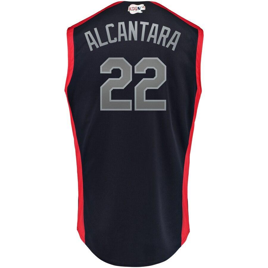 Sandy Alcantara 22 National League Navy/Red  MLB All-Star Game Workout Player Jersey