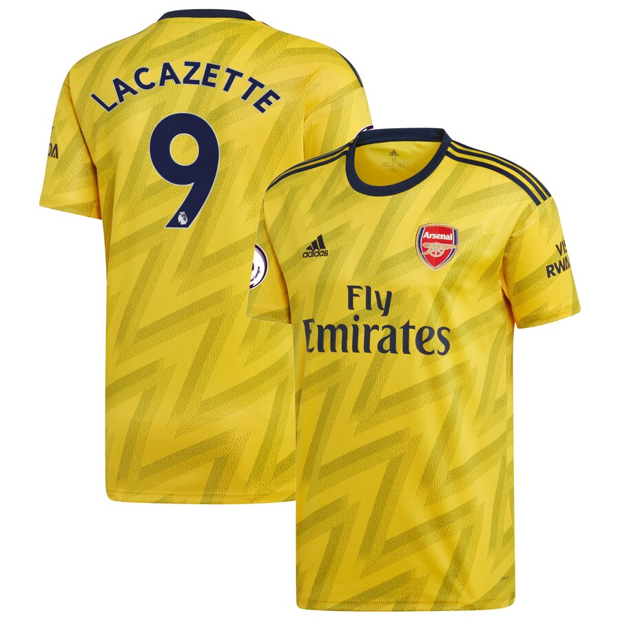 Lacazette 2019/20 Away Replica Player Jersey – Yellow