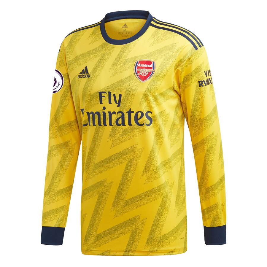 Aubameyang 2019/20 Away Replica Player Long Sleeve Jersey – Yellow