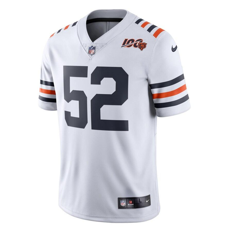 Men's Chicago Bears Khalil Mack White  100th Season Alternate Classic Limited Jersey