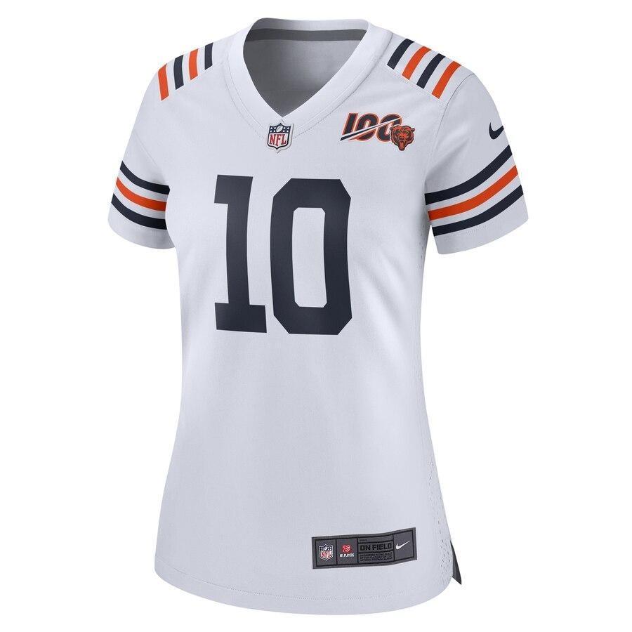 Women's Chicago Bears Mitchell Trubisky White  100th Season Alternate Classic Game Jersey