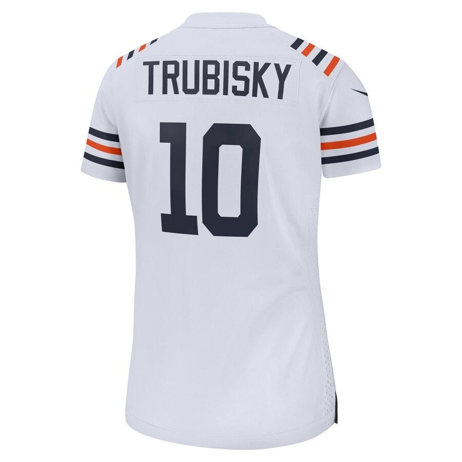 Women's Chicago Bears Mitchell Trubisky White  100th Season Alternate Classic Game Jersey