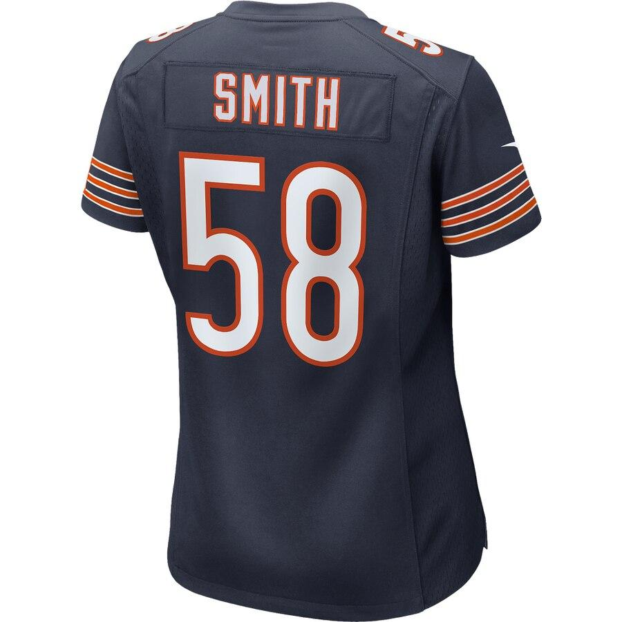 Women's Chicago Bears Roquan Smith Navy 100th Season Game Jersey