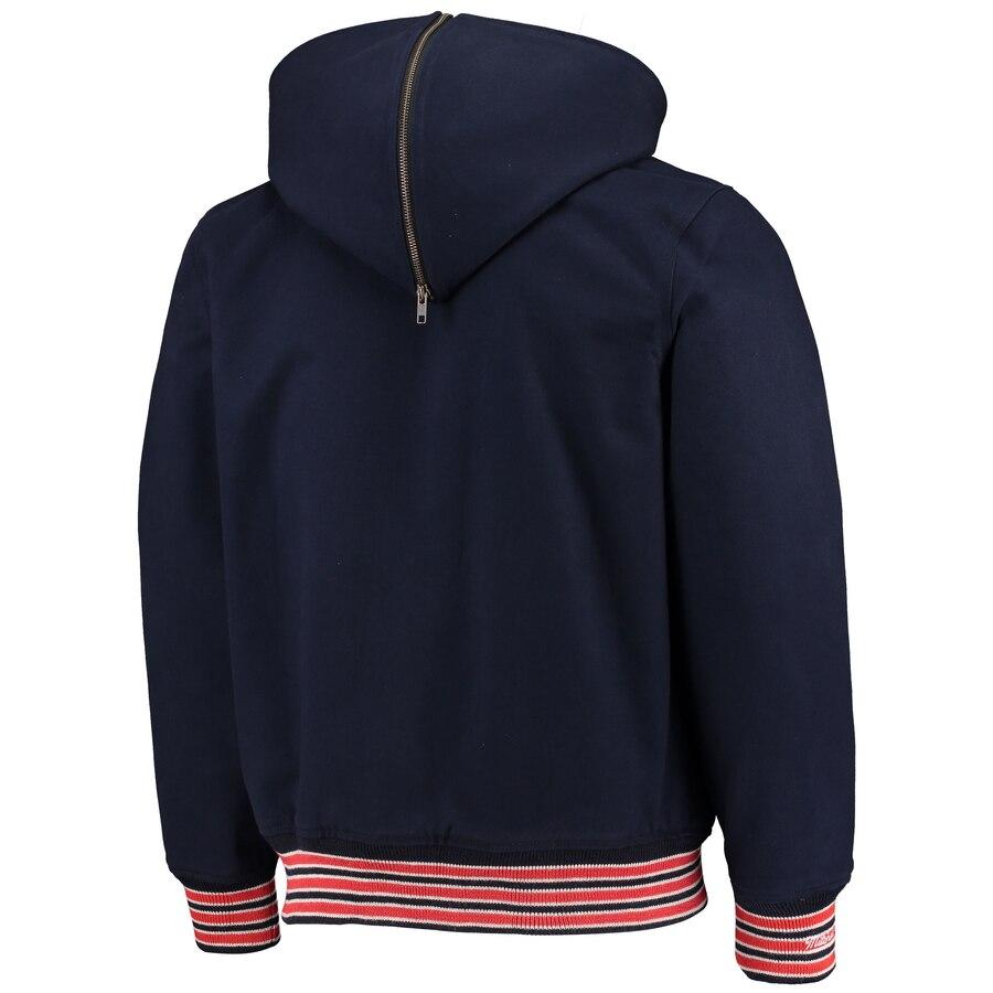Men's Chicago Bears Mitchell & Ness Navy 100th Season Fanfest Hooded Full-Snap Jacket